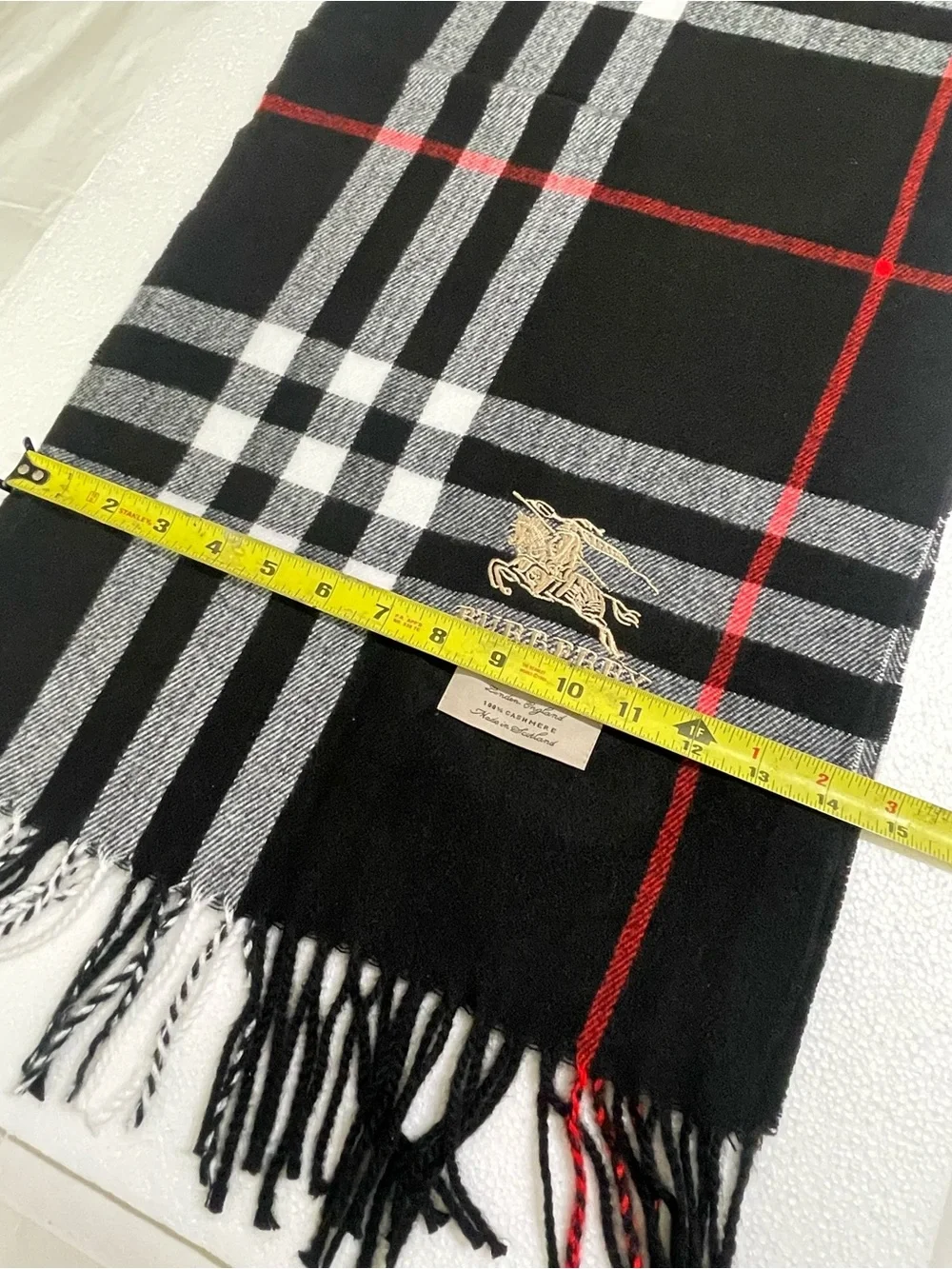 Burberry Check Cashmere Scarf.